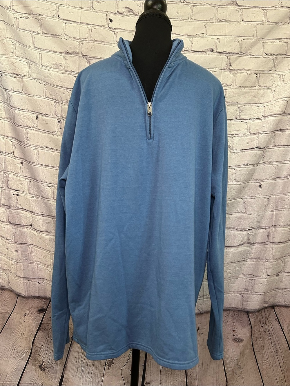 Weatherproof Men's Light Blue Zip-Up Pullover